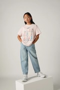 Levi's jeansy barrel dziecięce BAGGY BARREL niebieskie 4EN387
