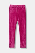 Дитячі вельветові штани United Colors of Benetton колір рожевий однотонні 4DZBCE00R