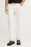 United Colors of Benetton pantaloni straight bărbați din bumbac bej regular waist 4U32UE01W