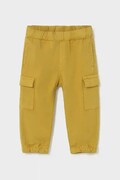 Дитячі штани Mayoral Joggery cargo колір жовтий однотонні 2506