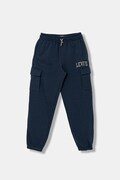Detské tepláky Levi's CARGO JOGGER tmavomodrá farba, s potlačou, 9EN651