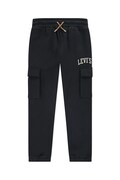 Detské tepláky Levi's CARGO JOGGER čierna farba, s potlačou, 9EN651