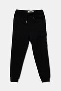 Дитячі бавовняні штани Calvin Klein Jeans колір чорний однотонні IB0IB02199