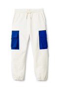 Calvin Klein Jeans pantaloni de trening din bumbac pentru copii culoarea bej, uni, IB0IB02572
