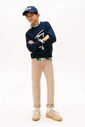 Tommy Hilfiger pantaloni con cotone per bambini colore marrone KB0KB09638