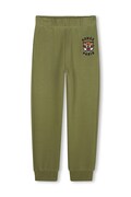 Kenzo Kids spodnie dresowe bawełniane dziecięce kolor zielony z aplikacją K61455