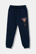 Дитячі бавовняні штани Guess колір синій з принтом N5BQ12 KAD74