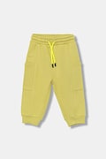 United Colors of Benetton pantaloni de trening din bumbac pentru copii culoarea verde, uni, 33NVGF052