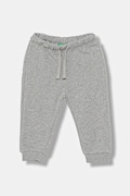 United Colors of Benetton pantaloni de trening din bumbac pentru copii culoarea gri, uni, 3J68GF027