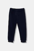 United Colors of Benetton pantaloni de trening din bumbac pentru copii culoarea bleumarin, uni, 3J68GF027