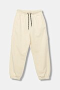 United Colors of Benetton pantaloni de trening din bumbac pentru copii culoarea bej, uni, 3J68CF06L