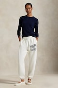 Спортивні штани Polo Ralph Lauren колір білий з принтом 211971758
