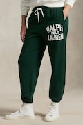 Polo Ralph Lauren spodnie dresowe damskie kolor zielony z nadrukiem 211971758