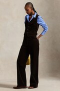 Вельветові штани Polo Ralph Lauren колір коричневий прямі висока посадка 211A87463