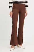 Patrizia Pepe spodnie damskie kolor brązowy szerokie medium waist 8P0754 A623