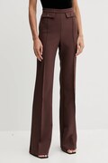 Elisabetta Franchi pantaloni culoarea maro, drept, high waist, PA12156E2