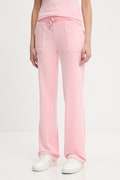 Juicy Couture pantaloni de trening DEL RAY POCKETED PANT culoarea roz, uni, JCAP180