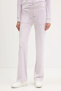 Juicy Couture spodnie dresowe DEL RAY POCKETED PANT damskie kolor fioletowy gładkie JCAP180
