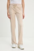 Juicy Couture donji dio trenirke za žene DEL RAY POCKETED PANT bež spušteni struk JCAP180G