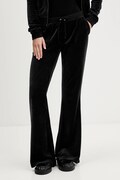 Βελούδινο παντελόνι φόρμας Juicy Couture CAISA LOW RISE PANT χρώμα: ροζ, JCSEBJ008G