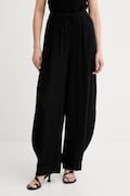 Kalhoty Gestuz dámské, černá barva, široké, high waist, 10910440