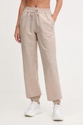 Guess spodnie AOP damskie kolor beżowy proste high waist V5YB14 WHFU0