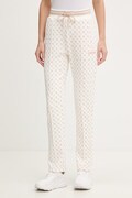 Guess spodnie dresowe NEW AGGIE damskie kolor beżowy wzorzyste V5YB20 KB212