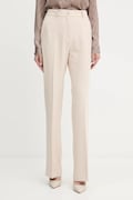 Guess spodnie NEW CARLA damskie kolor beżowy proste high waist W5YB00 WH9Y2