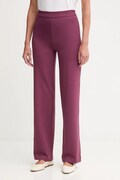 United Colors of Benetton spodnie damskie kolor fioletowy proste high waist 47CKDF0A1