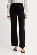 United Colors of Benetton spodnie damskie kolor czarny proste high waist 47CKDF0A1