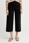 United Colors of Benetton spodnie damskie kolor czarny szerokie high waist 4SJCDF09W
