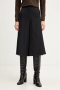 United Colors of Benetton spodnie z domieszką wełny damskie kolor szary szerokie high waist 4YVXDF0A9