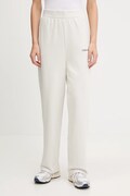 Calvin Klein Performance spodnie dresowe damskie kolor beżowy gładkie LVGWF5P627