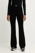 Guess spodnie z domieszką wełny FLAMINIA damskie kolor czarny dzwony high waist V5BB08 Z3JD2