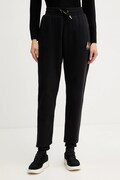 Armani Exchange spodnie dresowe bawełniane damskie kolor czarny z aplikacją XW000808 AF16192