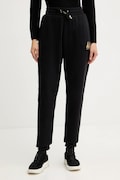 Armani Exchange spodnie dresowe bawełniane damskie kolor czarny z aplikacją XW000808 AF16192