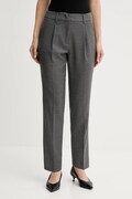Weekend Max Mara spodnie z wełną CALDAIA damskie kolor szary fason chinos high waist 2525136152600