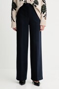 Weekend Max Mara spodnie ZELOTA damskie kolor granatowy szerokie high waist 2525786012600