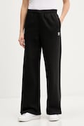 Tepláky adidas Originals Essentials Wide Leg Fleece dámské, černá barva, JX5251