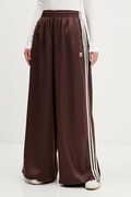 adidas Originals spodnie dresowe Satin Tp Wl damskie kolor brązowy z aplikacją KD2541