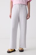 American Vintage pantaloni da tuta da donna in cotone con elastan grigi high waist ATU05B
