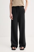 American Vintage spodnie dresowe damskie bawełniane z elastanem czarne high waist ATU05B