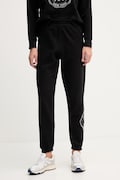 Tepláky Dkny čierna farba, s nášivkou, DP5P3667