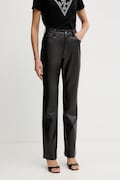 Guess spodnie damskie kolor czarny proste high waist W5BB75 K8S30