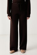 MC2 Saint Barth spodnie dresowe damskie wełniane brązowe high waist CBN0002