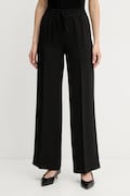 Kalhoty Twinset dámské, černá barva, široké, high waist, 252TP2611