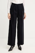 MAX&Co. spodnie damskie kolor granatowy proste high waist 2526136053200