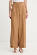 MAX&Co. spodnie damskie kolor brązowy proste high waist 2526136053200
