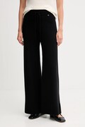 Gaudi spodnie damskie kolor czarny szerokie high waist 521FD23002