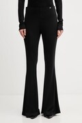 Gaudi spodnie damskie kolor czarny dzwony high waist 521FD24005